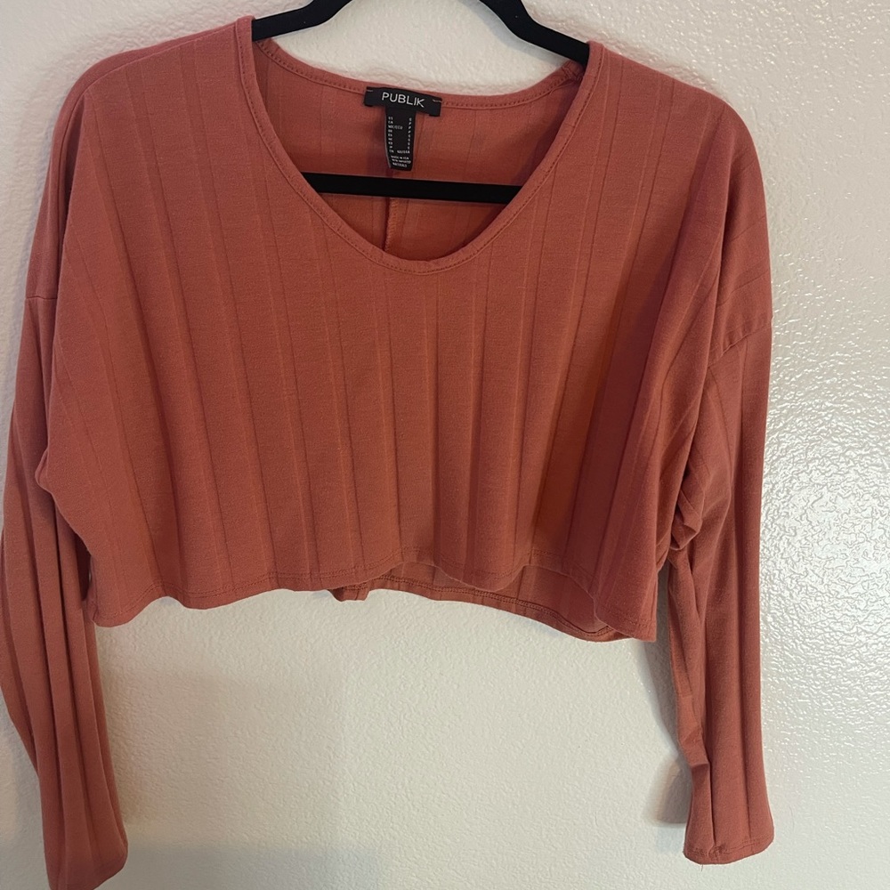 Pinkish Cropped Long Sleeve